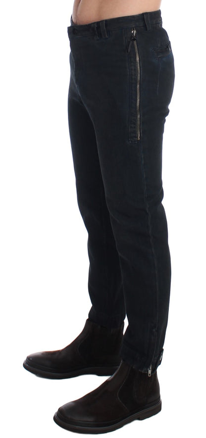 Costume National Blaue Jeans mit schmaler Passform aus Baumwolle