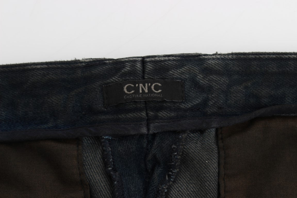Costume National Blaue Jeans mit schmaler Passform aus Baumwolle