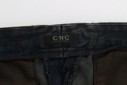 Costume National Blaue Jeans mit schmaler Passform aus Baumwolle