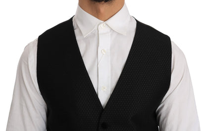 Dolce &amp; Gabbana – Schwarze Weste mit Tupfenmuster