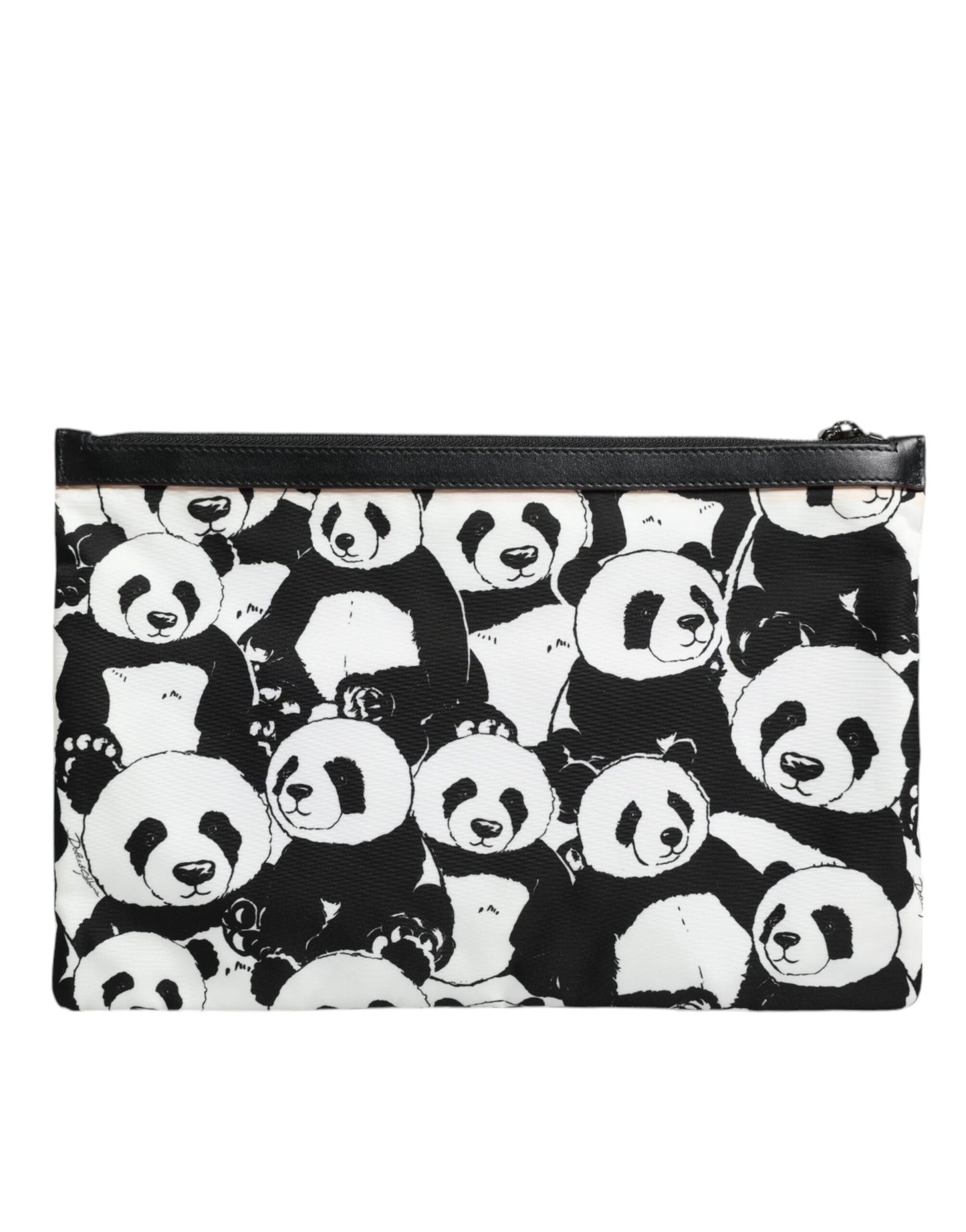 Dolce &amp; Gabbana Clutch mit Panda-Muster, Schwarz/Weiß