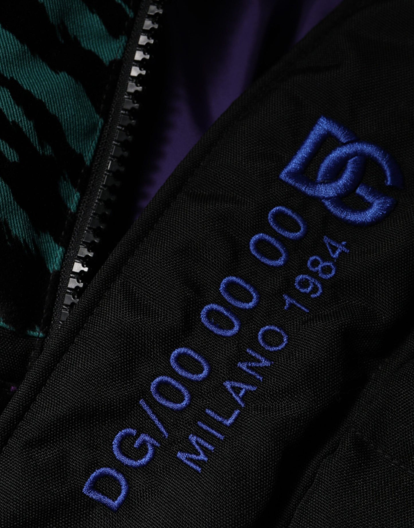 Dolce &amp; Gabbana – Schwarze Pufferjacke aus Nylon für Herren mit durchgehendem Reißverschluss