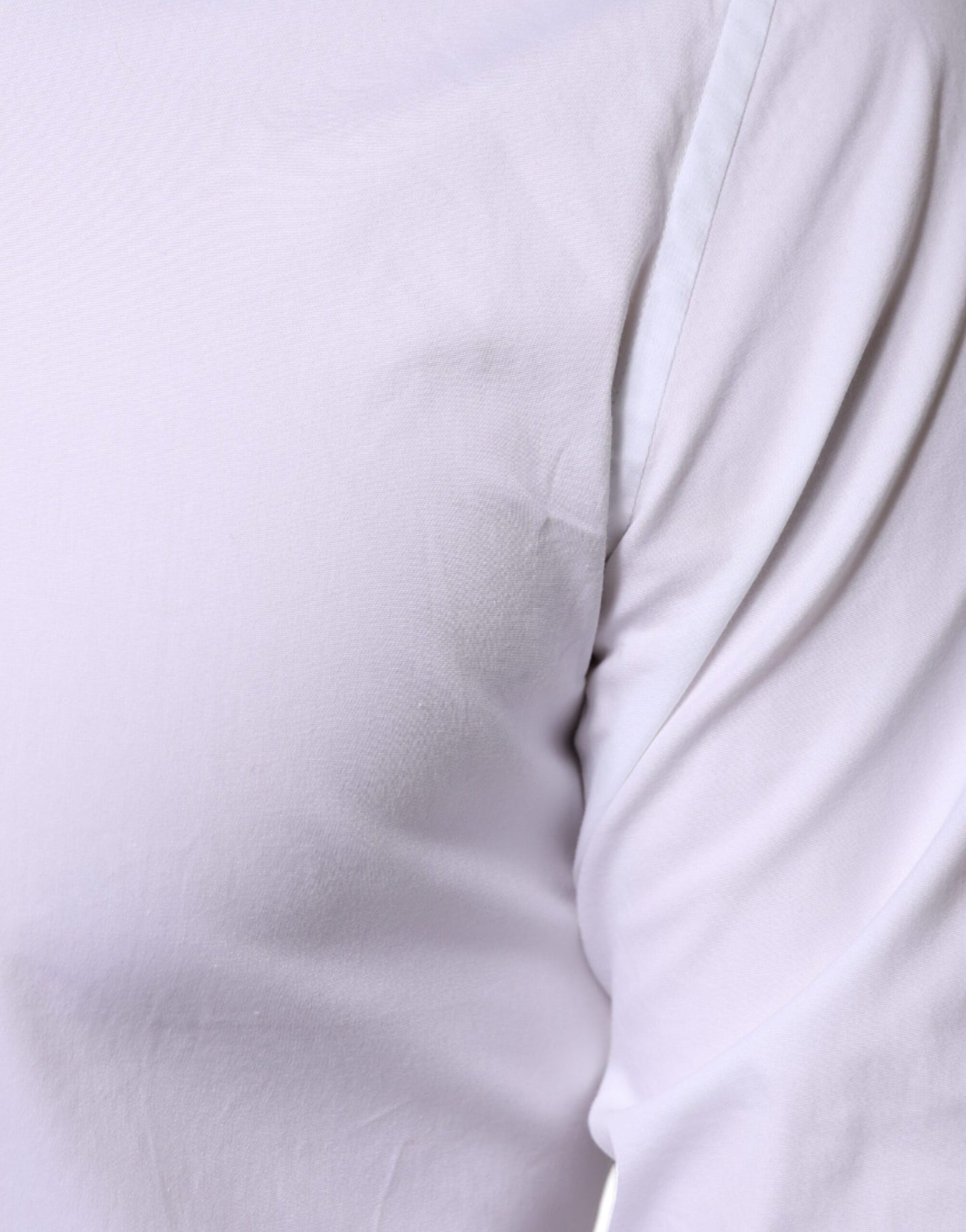 Dolce &amp; Gabbana Weißes formelles Herrenhemd aus Baumwolle in Gold