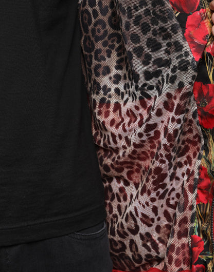 Dolce &amp; Gabbana Mehrfarbiger Patchwork-Pullover für Herren mit durchgehendem Reißverschluss