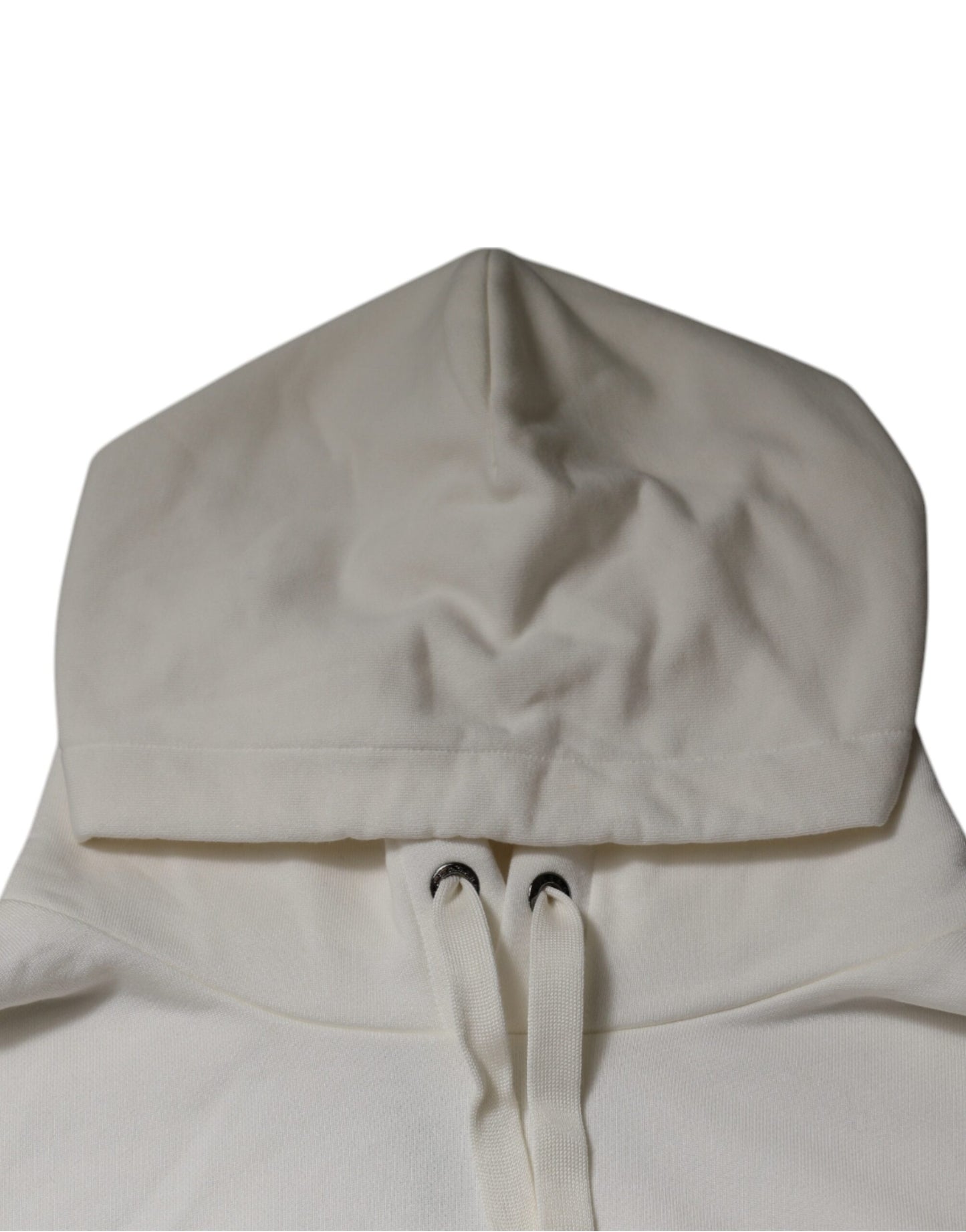 Dolce &amp; Gabbana Weiß Logo Kapuzenpullover Männer Sweatshirt Pullover