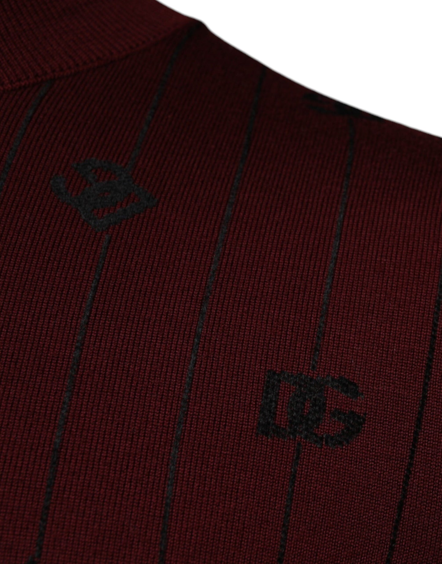 Dolce &amp; Gabbana Kastanienbrauner Rollkragenpullover mit Monogramm