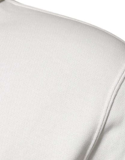 Dolce &amp; Gabbana Weißer Caesar-Kapuzenpullover aus Baumwolle