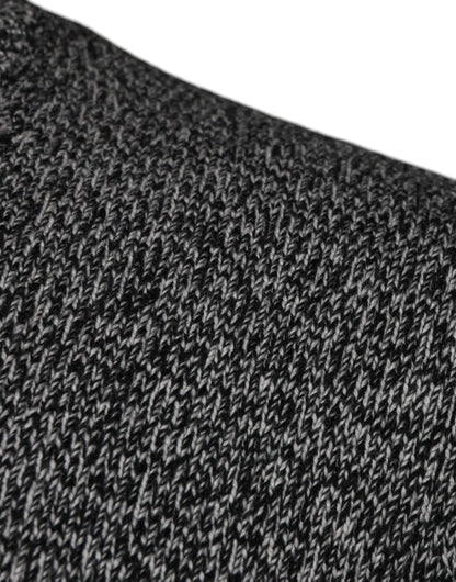 Dolce &amp; Gabbana Grauer Pullover aus Kaschmir mit Kronenkönig