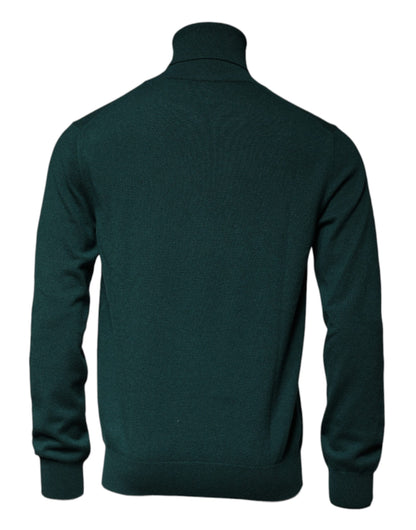 Dolce &amp; Gabbana Grüner Rollkragenpullover aus Kaschmir für Herren