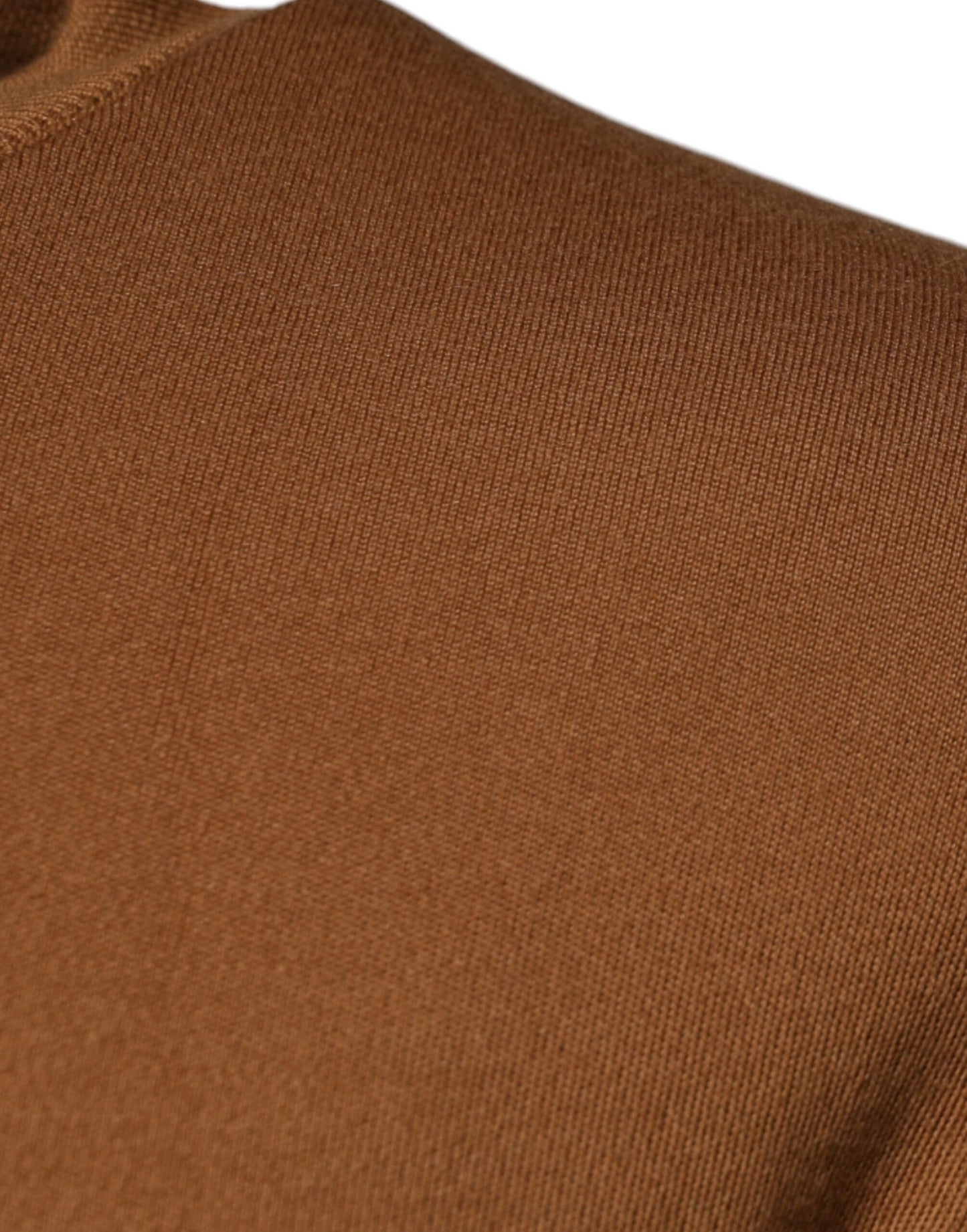 Dolce &amp; Gabbana – Brauner Pullover mit Rundhalsausschnitt und Logo-Plakette