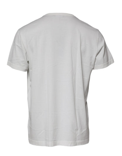 Dolce &amp; Gabbana Weißes Royals Heritage-Baumwoll-T-Shirt