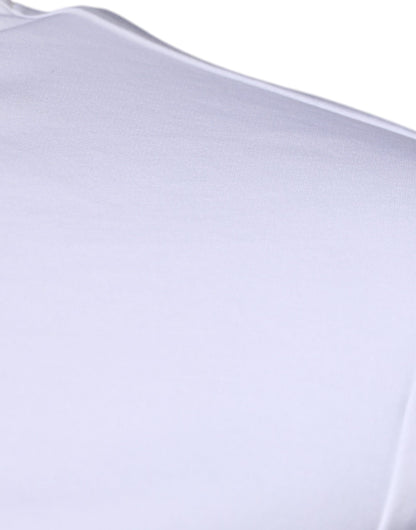 Dolce &amp; Gabbana – Weißes T-Shirt mit Rundhalsausschnitt und kurzen Ärmeln und DG-Logo