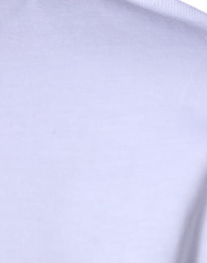 Dolce &amp; Gabbana – T-Shirt aus Baumwolle mit Rundhalsausschnitt und Leopardenmuster in Weiß und Rot