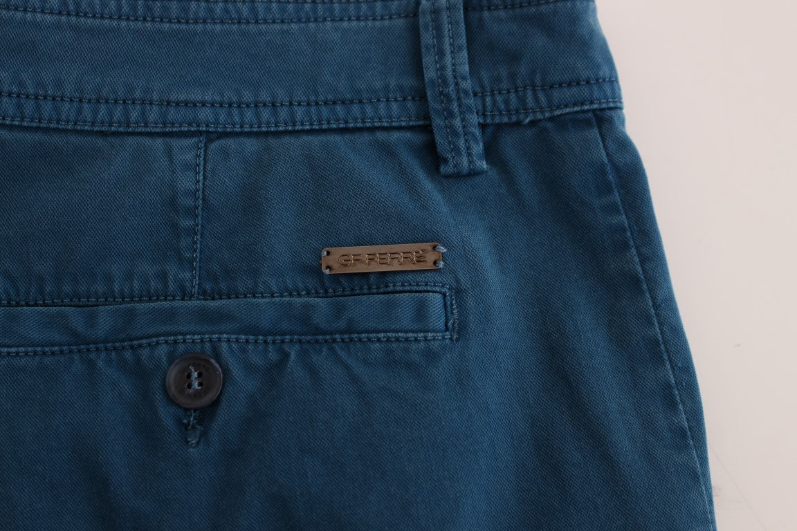 GF Ferre – Blaue Chinos aus Baumwolle mit gerader Passform
