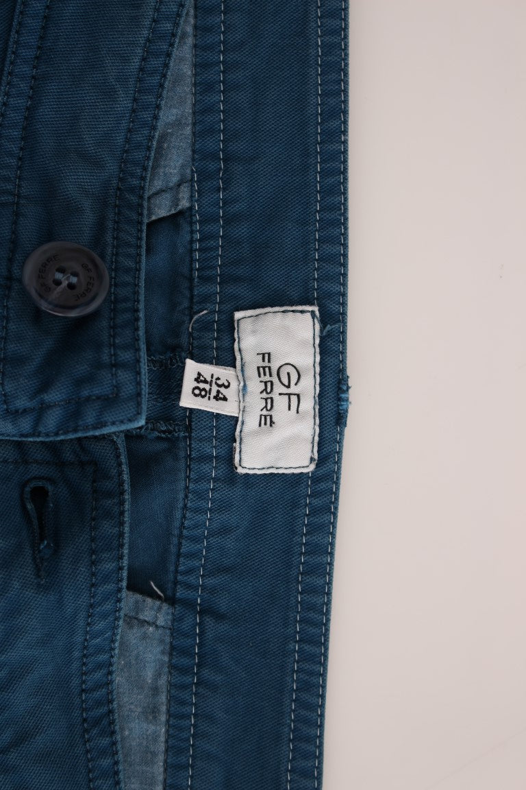 GF Ferre – Blaue Chinos aus Baumwolle mit gerader Passform