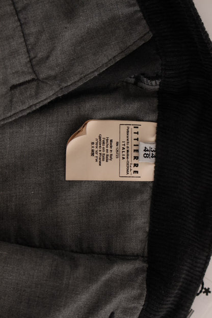 GF Ferre – Gerade geschnittene Hose aus schwarzem Cord und Baumwolle