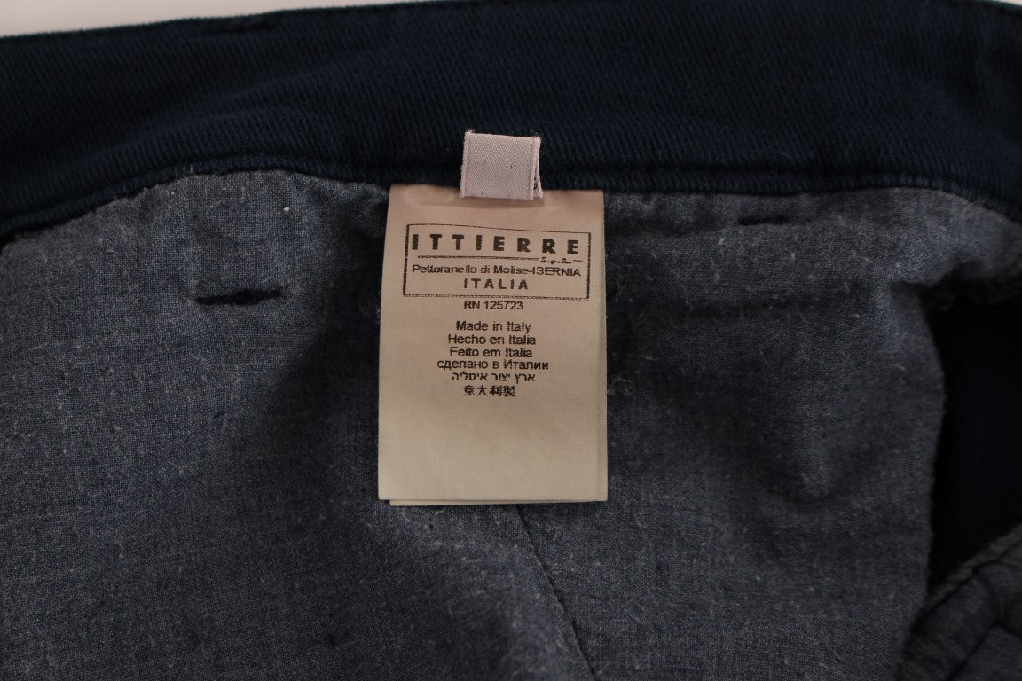 GF Ferre – Blaue Stretch-Chinos mit gerader Passform
