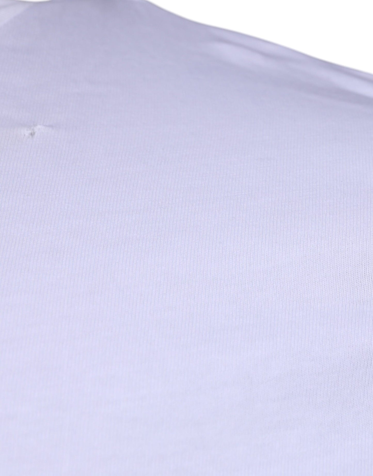 تي شيرت دولتشي آند غابانا أبيض من القطن بشعار DG وياقة دائرية