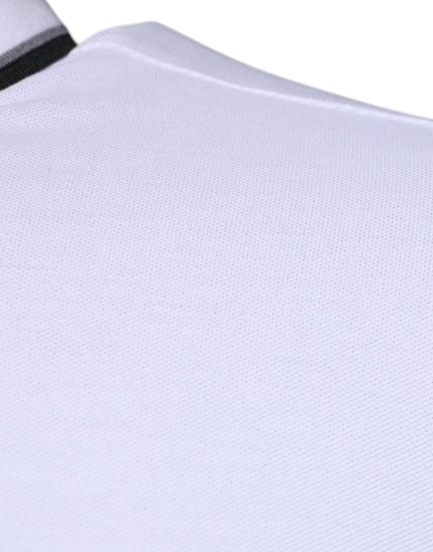 Dolce &amp; Gabbana – Weißes Poloshirt aus Baumwolle mit Kronenkragen