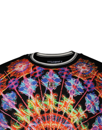 Dolce &amp; Gabbana Multicolor Kaleidoscope Herren Kurzarm-T-Shirt