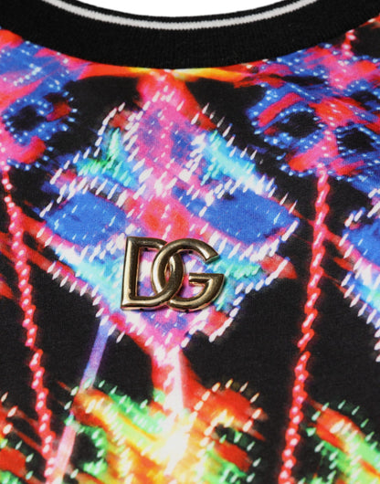 Dolce &amp; Gabbana Multicolor Kaleidoscope Herren Kurzarm-T-Shirt