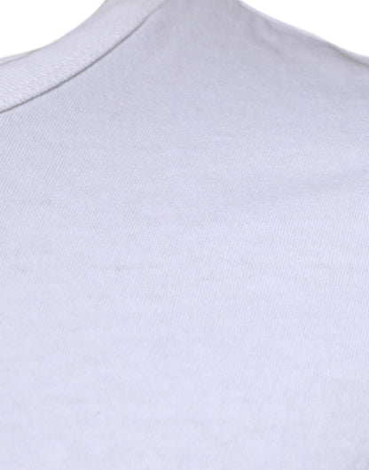 Dolce &amp; Gabbana – T-Shirt mit Rundhalsausschnitt und kurzen Ärmeln in Weiß
