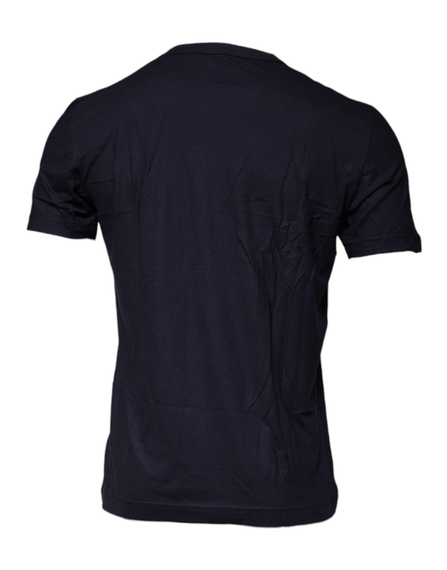 Dolce &amp; Gabbana Blaues D&amp;G King Of Love Baumwoll-T-Shirt mit Rundhalsausschnitt