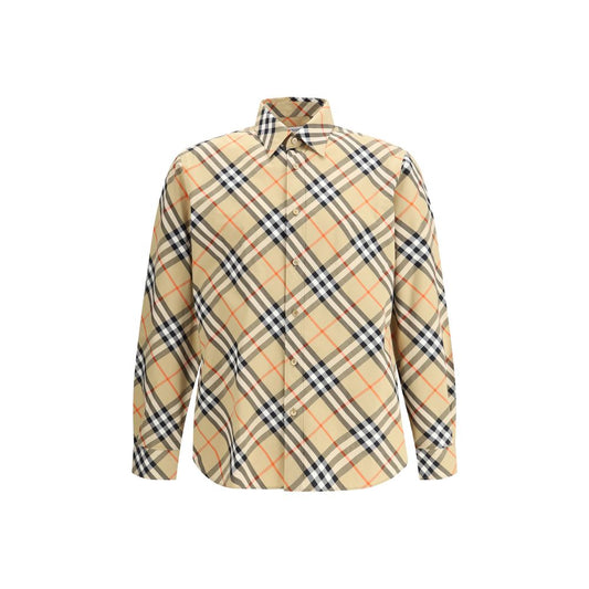 Burberry Hemd mit Baumwollmuster in Beige