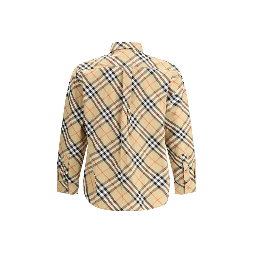 Burberry Hemd mit Baumwollmuster in Beige