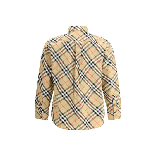 Burberry Hemd mit Baumwollmuster in Beige