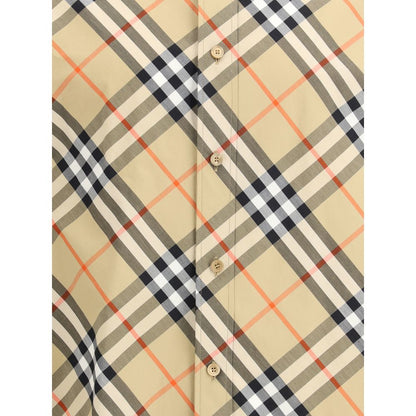 Burberry Hemd mit Baumwollmuster in Beige