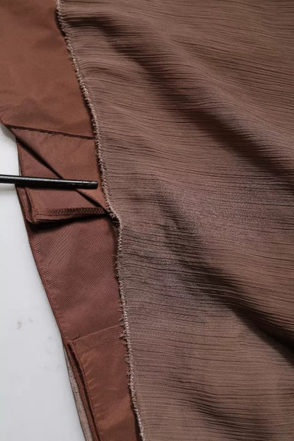 Peserico Braunes ärmelloses Maxikleid in A-Linie mit tiefem V-Ausschnitt