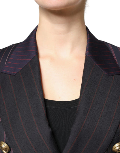 Dolce &amp; Gabbana – Kurzer Blazer aus Wolle mit mehrfarbigen Streifen