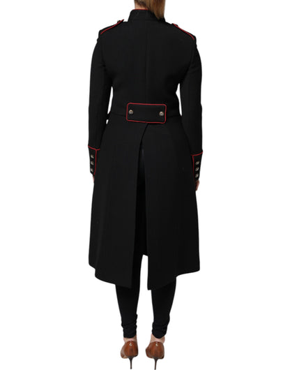 Dolce &amp; Gabbana – Schwarze, einreihige Trenchcoat-Jacke