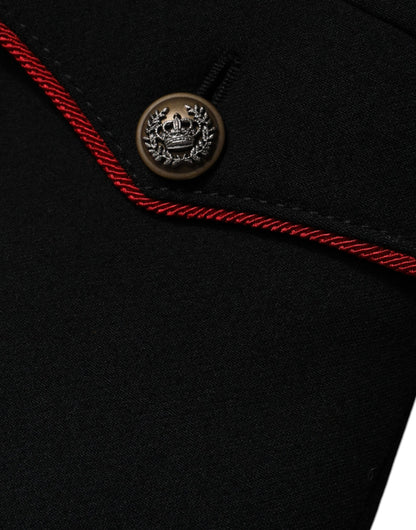 Dolce &amp; Gabbana – Schwarze, einreihige Trenchcoat-Jacke