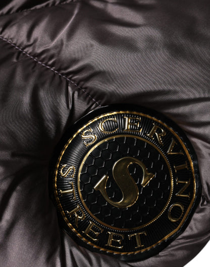 جاكيت معطف نسائي من Scervino Street Violet مبطن بغطاء للرأس