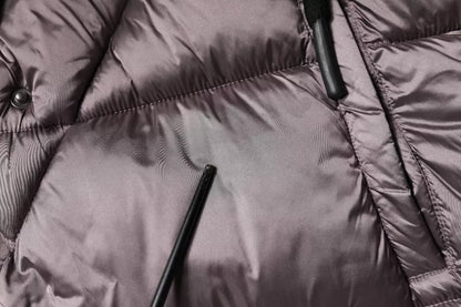 جاكيت معطف نسائي من Scervino Street Violet مبطن بغطاء للرأس