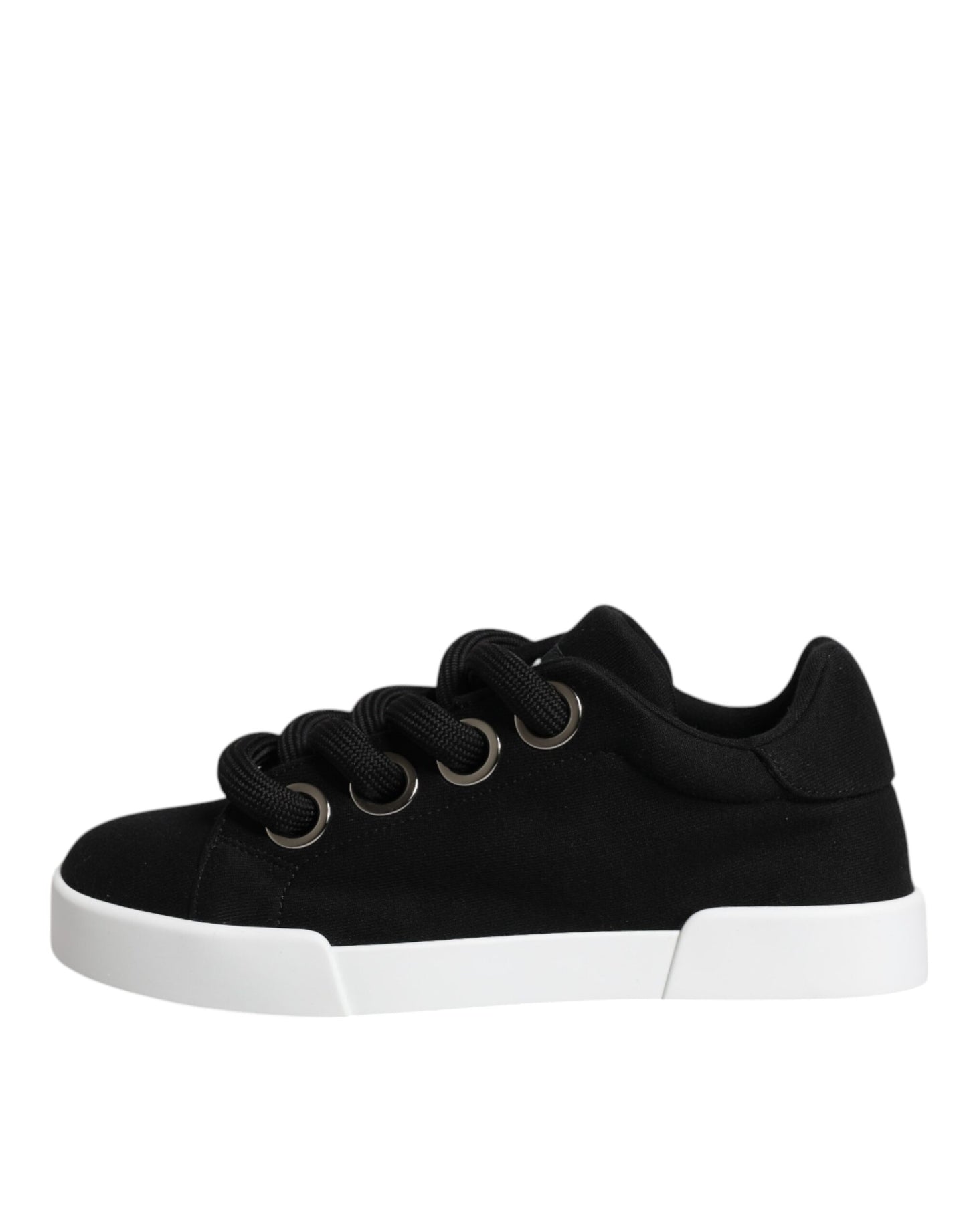 Dolce &amp; Gabbana – Schwarze Portofino-Sneaker mit niedrigem Schaft