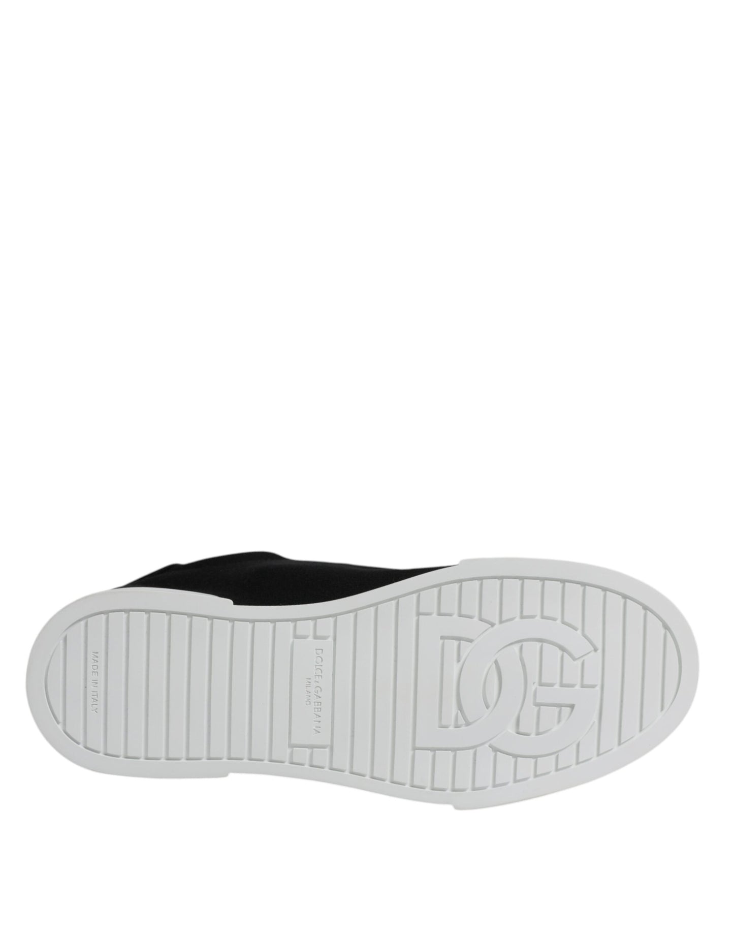 Dolce &amp; Gabbana – Schwarze Portofino-Sneaker mit niedrigem Schaft
