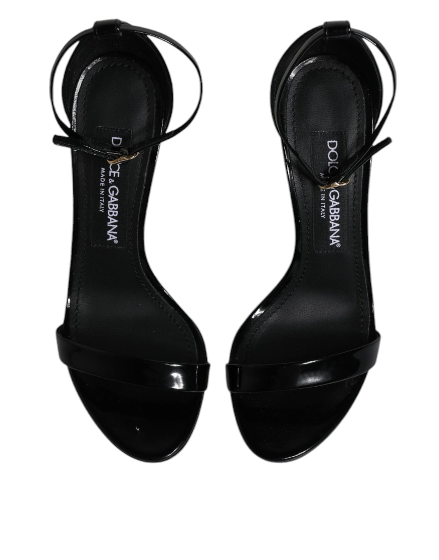 Dolce &amp; Gabbana Schwarze KEIRA Heels Sandalen mit Knöchelriemen