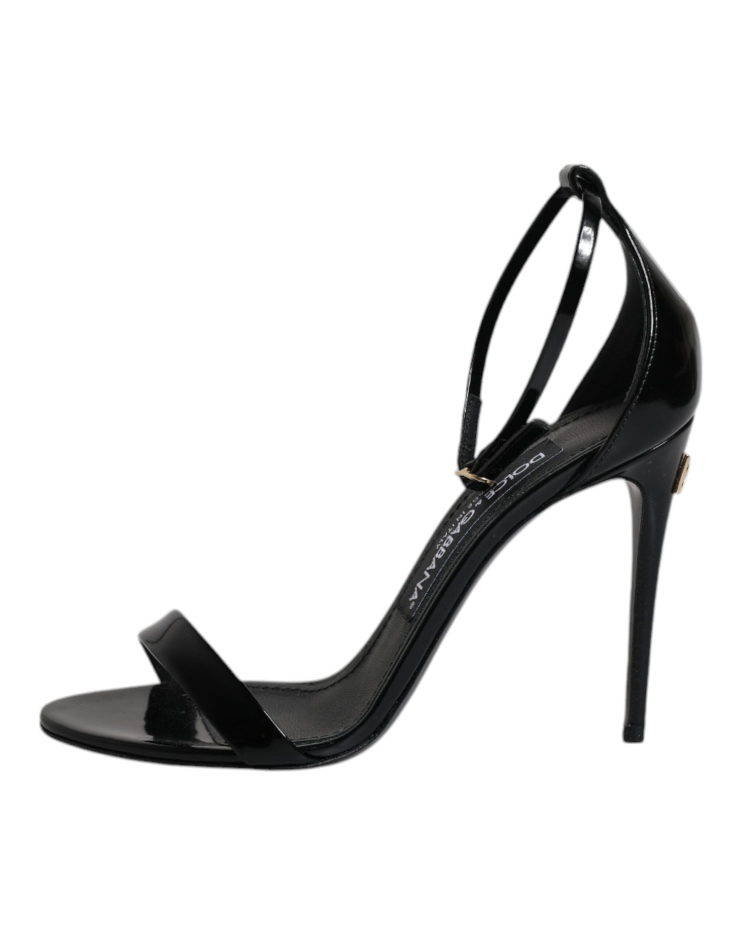 Dolce &amp; Gabbana Schwarze KEIRA Heels Sandalen mit Knöchelriemen