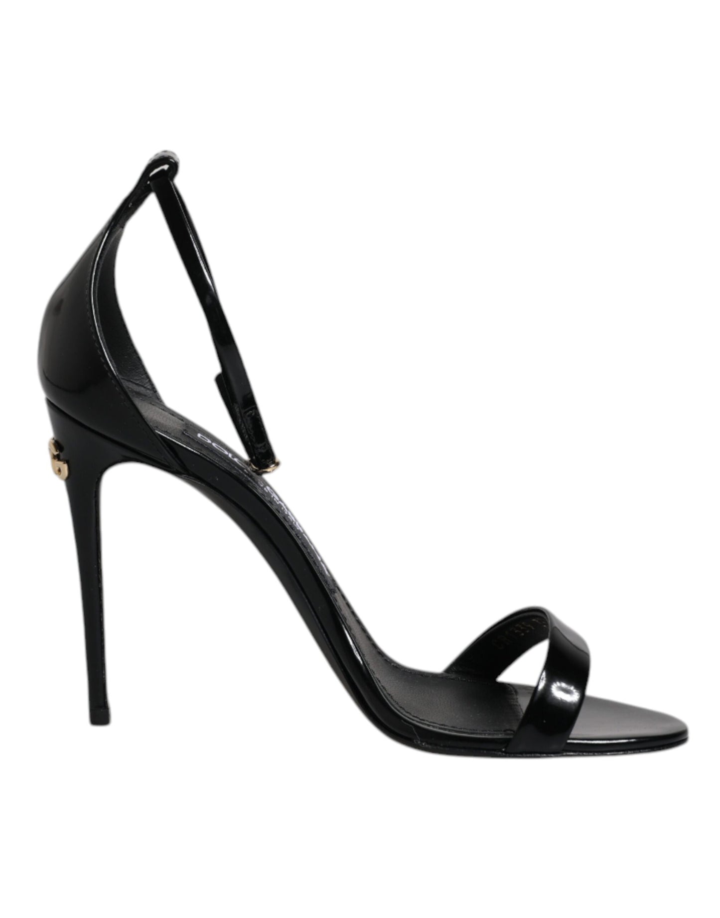 Dolce &amp; Gabbana Schwarze KEIRA Heels Sandalen mit Knöchelriemen