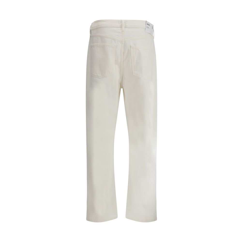 Agolde Jeans aus weißer Baumwolle in lockerer Passform