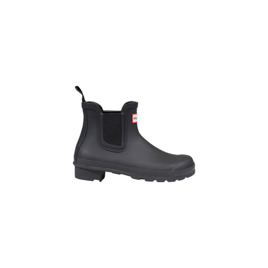 Hunter Black Knöchelhohe Stiefel aus recyceltem Polyester