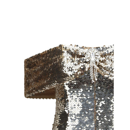 Cocktailkleid aus goldfarbenem Polyester von Self-Portrait