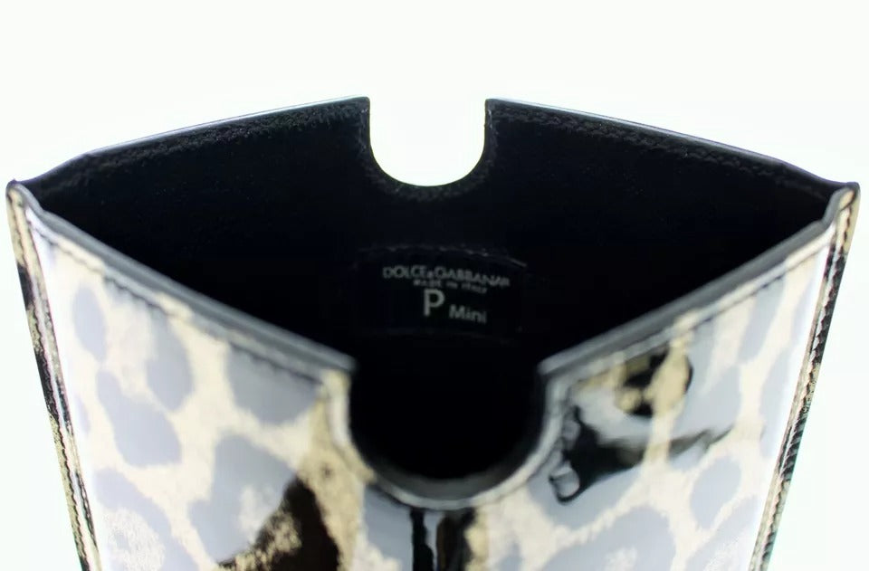 Dolce &amp; Gabbana eBook-Cover/Tablet-Hülle aus weißem Leder mit Leopardenmuster