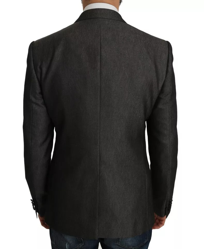 Dolce &amp; Gabbana Grauer MARTINI 2-teiliger Weste-Mantel-Blazer