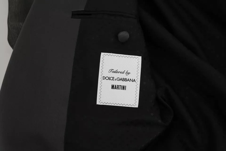 Dolce &amp; Gabbana Grauer MARTINI 2-teiliger Weste-Mantel-Blazer