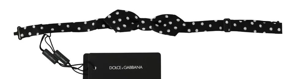 Dolce &amp; Gabbana – Verstellbare Fliege mit schwarzen Punkten