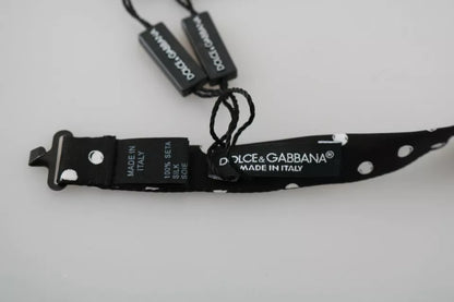 Dolce &amp; Gabbana – Verstellbare Fliege mit schwarzen Punkten